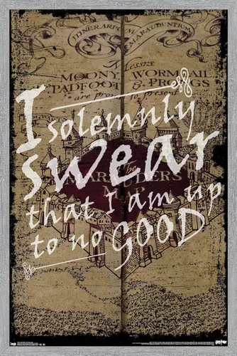 Vista 13 de Trends International Harry Potter - The Marauder's Map - I Solemnly Swear Wall Poster, 14.725" x 22.375", Premium Unframed Version Versión premium