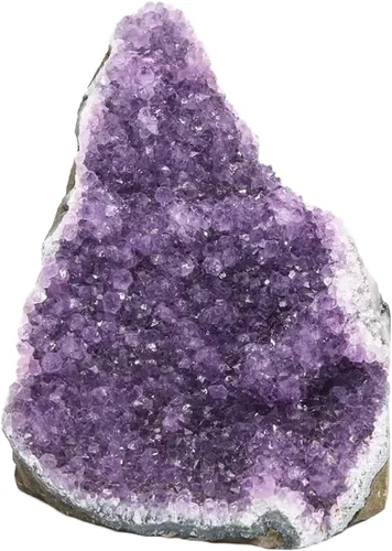 Vista 8 de JIC Gem Racimos de cristal de amatista natural, piedra de cuarzo en bruto de color púrpura profundo, geoda, espécimen para decoración del hogar