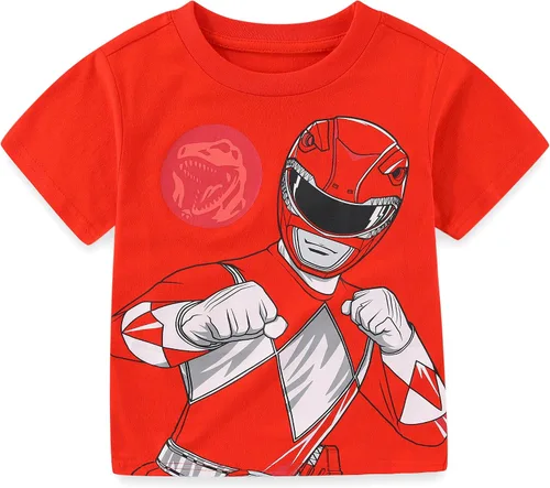 Vista 5 de Power Rangers Paquete de 4 camisetas de manga corta para niños pequeños