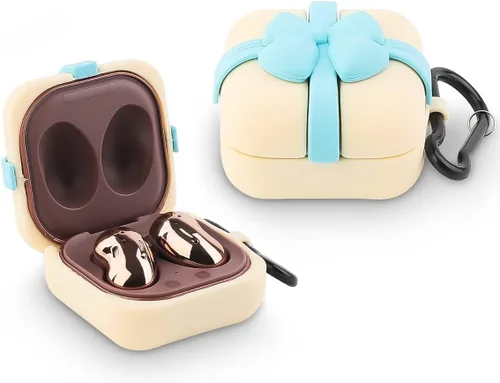 Vista 3 de Funda de silicona para Samsung Galaxy Buds FE (2023) / Buds2 Pro (2022) / Buds 2 (2021) / Buds Pro (2021) / Buds Live (2020) auriculares con bonito