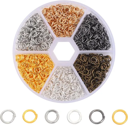 Vista 12 de Anillos de salto de oro de 0.157 in, 0.197 in, 0.236 in, 0.276 in, 0.315 in, 0.394 in, anillos de salto abiertos para joyería suministros