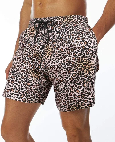 Vista 2 de Traje de baño para hombre corto de secado rápido con forro de malla, tendencia de moda Turnks