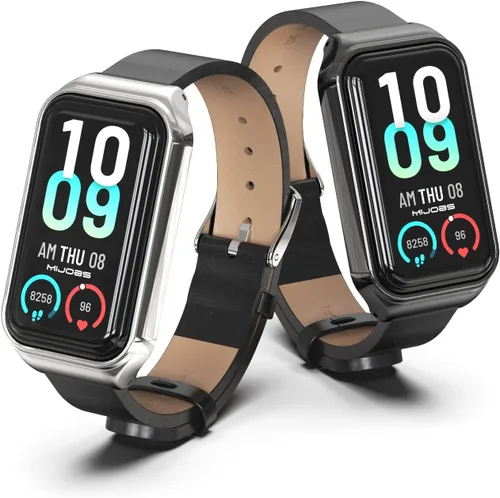 Vista 9 de Strap for Amazfit Band 7 Microfiber Leather Replacement Strap Watch Wrist Band Smart Bracelet Accessories for Amazfit 7 Fit