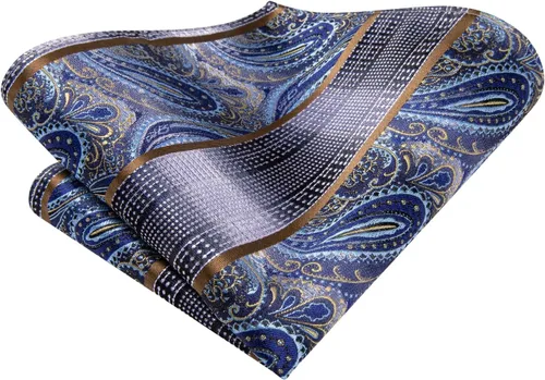 Vista 54 de Dubulle Corbata tejida de cachemira para hombre y gemelos de pañuelo para hombre, conjunto de gemelos para boda formal y negocios