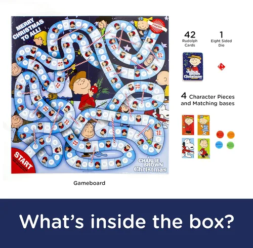 Vista 3 de Aquarius Charlie Brown - Juego de mesa de viaje de Navidad, divertido para niños y adultos, mercancía y coleccionables de cacahuetes con licencia