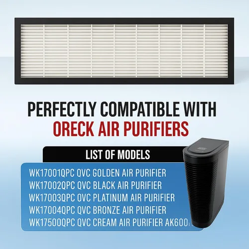 Vista 4 de Nispira AH60010 Filtro HEPA de repuesto para purificador de aire Hoover WH10100 WH10200 Oreck AK60010QPC WK17001QPC WK17004QPC WK17003QPC Blanco
