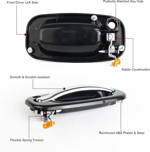 Vista 3 de Manija de puerta exterior delantera del lado del conductor izquierdo para Chevrolet Silverado, Cadillac Escalade, Suburban, Tahoe, Avalanche, GMC