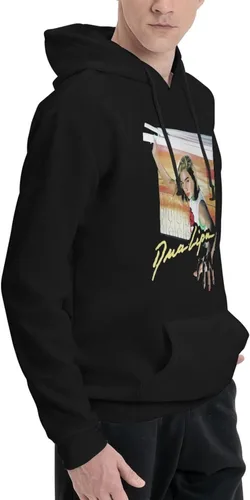 Vista 2 de DJOAMYO Man's Hoodies Long Sleeve Hooded Sweatshirt Novelty Pullover Top Black