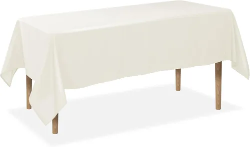 Vista 27 de Lann's Linens - Mantel rectangular de tela de poliéster de primera calidad para bodas, banquetes y restaurantes Rojo