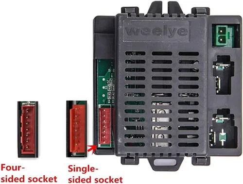 Vista 3 de Wellye RX23 12V FC CE Enchufe de un solo lado para niños eléctrico 2.4G controlador Bluetooth accesorios receptores accesorios para niños paseo