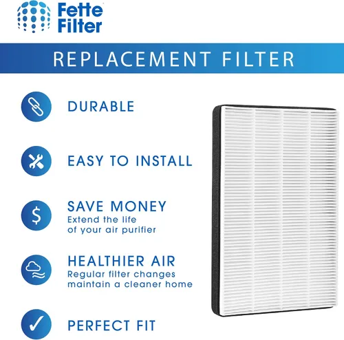Vista 3 de Fette Filter - 2 filtros HEPA de alta calidad compatibles con 3M F2 / A2 filtro purificador de aire para modelos # FAP-C02WA-G2, FAP-C03BA-G2