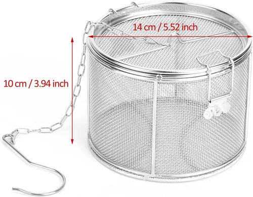 Vista 2 de Colador de bolas de té, condimentos de sopa de acero inoxidable, filtro de especias de separación, infusor de bolas de té de malla extrafina para té