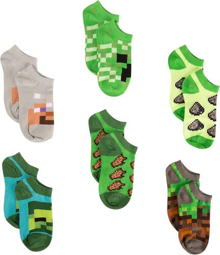 Vista 9 de Minecraft boys Multi-pack Socks Verde (paquete de 5)