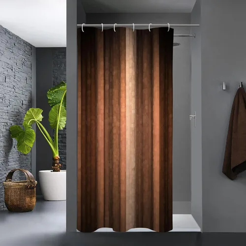 Vista 7 de Gibelle Cortina de ducha pequeña de 36 x 72 pulgadas, juego estrecho medio negro y gris, tela moderna abstracta para baño, textura de vidrio fresco