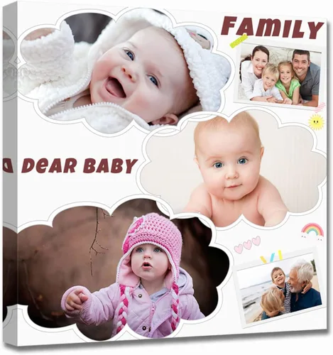 Vista 8 de LZIMU Impresiones en lienzo de collage con tus fotos personalizadas múltiples imágenes para pared, collage personalizado de fotos, regalos