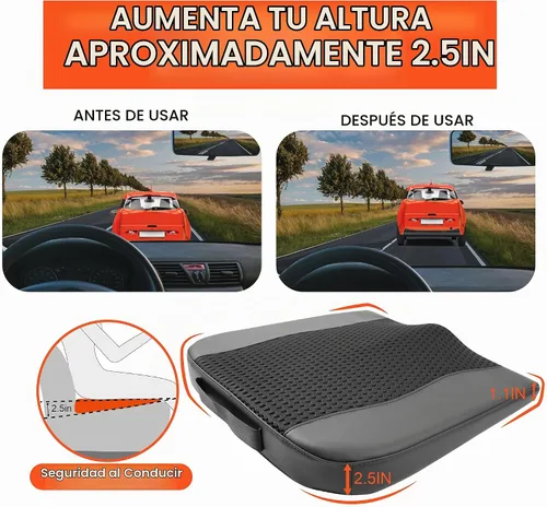 Vista 3 de Lofty Aim Cojín de asiento de automóvil, cómodos cojines de espuma viscoelástica para conducir, alivio del dolor de ciática y espalda baja, almohada