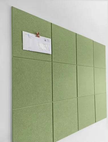 Vista 47 de Tabla de corcho alternativa de 24 x 36 pulgadas, paquete de 6 azulejos de pared de fieltro con pestañas adhesivas extraíbles seguras, tableros