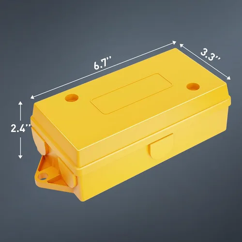 Vista 7 de MICTUNING Caja de conexiones eléctrica de 7 vías para remolque, caja de conexión de cable de remolque de 7 bandas, resistente a la intemperie