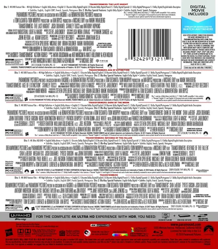 Vista 3 de Transformers The Ultimate 5-Movie Collection 4K Ultra HD + Digital 4K UHD