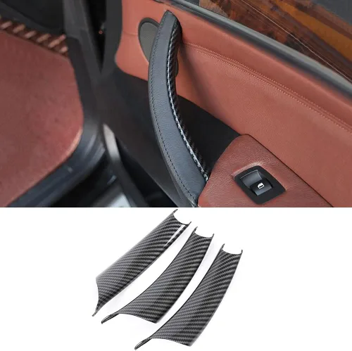 Vista 9 de TKREENO Cubierta de manija de puerta de automóvil para BMW X5 X6 E70 E71 2007-2013 manijas de puerta interior accesorios de decoración