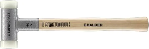Vista 14 de Halder SuperCraft Dead Blow Mallet 3366.020 - Mazo sin rebote, inserciones de nailon duro, mango de madera de nogal americano con protector