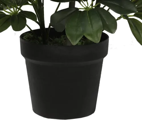 Vista 4 de Una planta artificial en maceta de palmera Schefflera para interiores y exteriores de 40 pulgadas