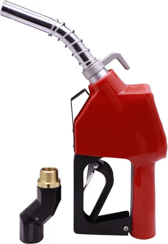 Vista 10 de Boquilla de combustible de 1 pulgada NPT con apagado automático verde para bomba de gasolina, boquilla resistente con manguera de combustible