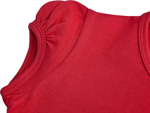 Vista 4 de Lilax Camiseta básica de manga corta abombada con cuello redondo para bebé niña