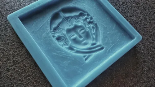 Vista 3 de Antique woman cameo 3D tile mold, Silicone mould, cameo applique, concrete mold, cement mold, vintage tiles, antique tiles, mould for resin