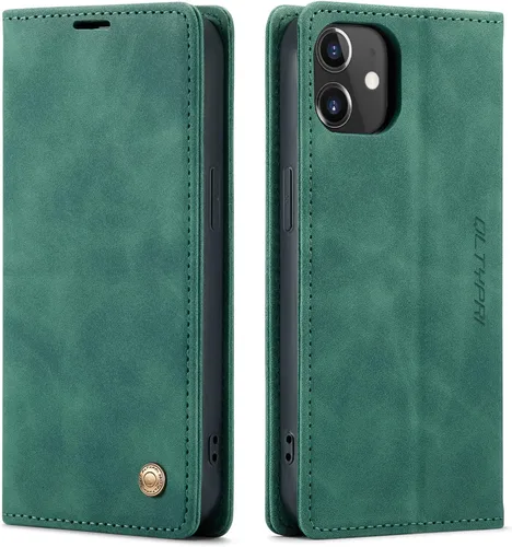 Vista 120 de QLTYPRI Para iPhone Air Case Wallet Con Tarjetero, Vintage PU Cuero Kickstand Cierre Magnético A Prueba De Golpes Folio Libro Funda Para IPhone 17
