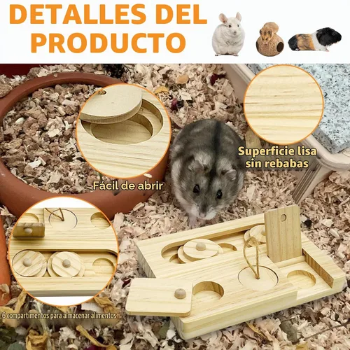 Vista 3 de Hamiledyi Conejillo de Indias Juguetes de madera Conejo Juguetes Sniff n
