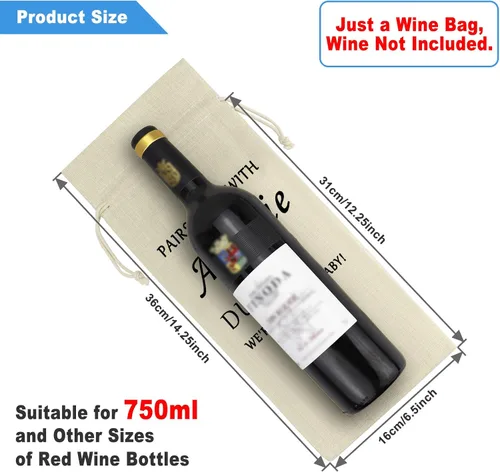 Vista 2 de Anuncio de embarazo para tía Bolsa de vino promovida a tía, ideas de regalo de nueva tía, anuncios de embarazo para hermana mejor amiga, regalo