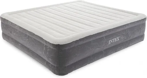 Vista 2 de Intex Colchón inflable Fiber-Tech de 18 pulgadas de tamaño King con bomba integrada y tecnología Dura-Beam (paquete de 2)