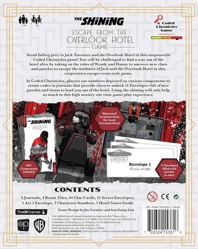 Vista 9 de USAOPOLY El resplandeciente escape de The Overlook Hotel Un juego de crónicas codificadas