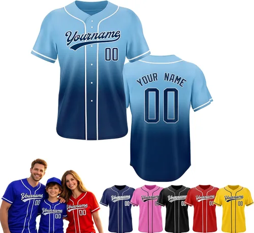 Vista 28 de Camiseta de béisbol personalizada, nombre del equipo, número de equipo, logotipo, camisetas impresas cosidas, uniformes deportivos, regalos