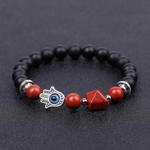Vista 4 de Pulsera de cuentas elásticas de cristal curativo natural