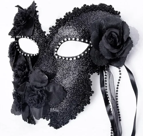 Vista 3 de Halloween masquerade Venetian Mask Costume mask Feather mask Mask Halloween Carnival party