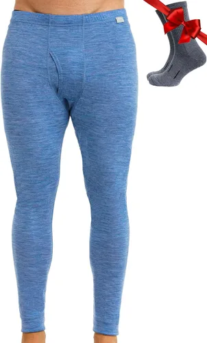 Vista 13 de Pantalón de primera capa de lana merina para hombre, 100% lana merina, peso pesado, medio, ligero, ropa interior térmica Long Johns y calcetines .