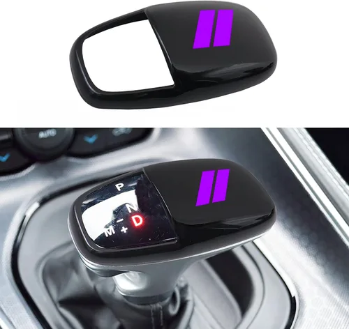 Vista 13 de Cubierta para cabeza de palanca de cambio para accesorios Dodge Charger 2015-2023 Challenger 2015-2024 Durango 2016-2025 2026, inserto