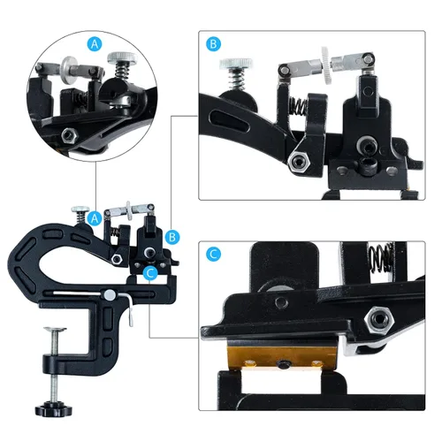 Vista 5 de Esquiador manual de cuero pelador Splitter adelgazamiento máquina de corte de artesanía en cuero máquina de ribete para proyecto de bricolaje