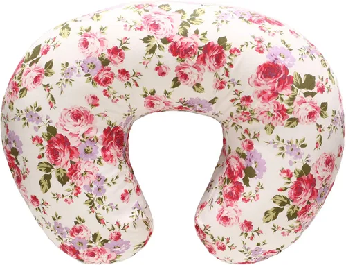Vista 14 de LAT - Almohada de lactancia para lactancia materna, funda extraíble 100% algodón, almohadas ergonómicas para lactancia materna para mamá y bebé
