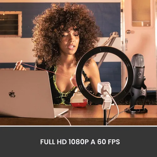 Vista 2 de Logitech StreamCam - Cámara web premium para transmisión y creación de contenido, Full HD 1080p 60 fps, funciona con Microsoft Teams, Google Meet