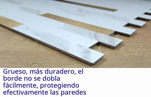 Vista 3 de XUANINY Protector contra salpicaduras para cocina y baño, azulejos autoadhesivos de PVC de grano de piedra, adhesivo de pared 3D de metro (10 hojas)
