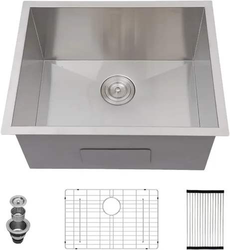 Vista 33 de Kichae Fregadero de Barra Bajo Montaje - Fregadero de Barra de Preparación de 12 x 15 Pulgadas de Acero Inoxidable Calibre 16 Fregadero de Cocina