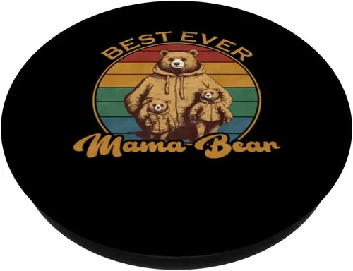 Vista 2 de mothers day apparel greatest mom best bear mama ever PopSockets Swappable PopGrip