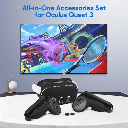 Vista 7 de Silicone Cover Set Compatible with OculusMeta Quest 3 Accessories,VR Accessory Set for Meta Quest 3,Include VR Silicone face Cover,VR Shell