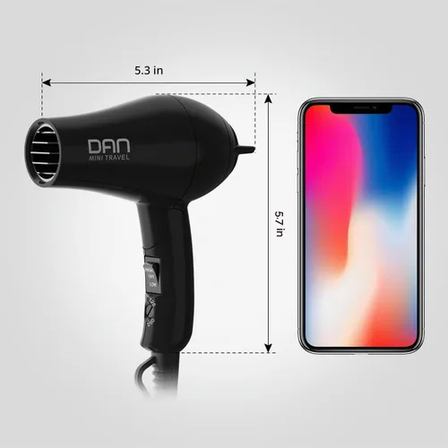 Vista 6 de Dan Technology Secador de pelo de viaje,Secador de pelo portátil,Mini