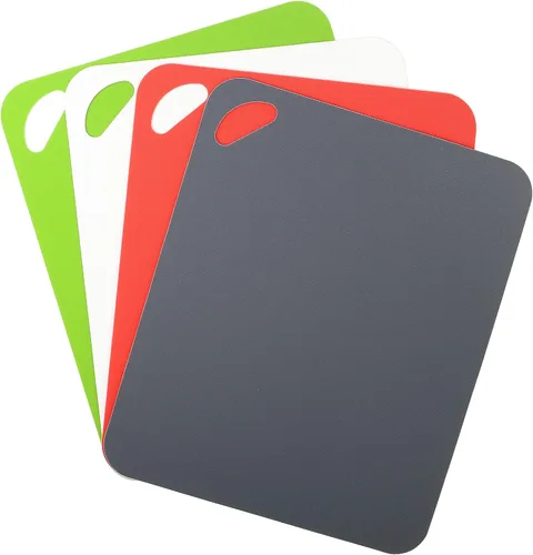 Vista 11 de Dexas Tabla de Cortar de Servicio Pesado Grippmat, Tablas de Cortar Flexibles para Cocina, Juego de 4, Tapete de Corte de Tabla de Plástico