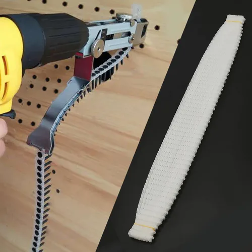 Vista 2 de ViaGasaFamido 20 Uds. Clavadora automática de taladro de cadena vacía Cinturón de cadena vacía Alimentación de uñas Cinturón de cadena vacía