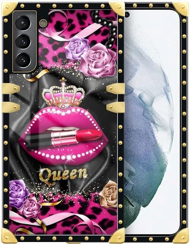 Vista 17 de Funda compatible con Samsung Galaxy S10 4G, TPU suave de lujo y parte trasera de policarbonato duro para niñas y mujeres, funda protectora a prueba